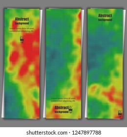Colored heat map for temperature. Baner template. Eps10 Vector illustration