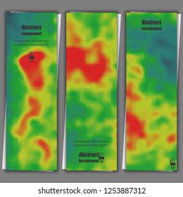 Colored heat map for temperature. Baner template. Eps10 Vector illustration
