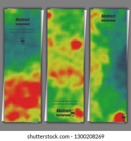 Colored heat map for temperature. Baner template. Eps10 Vector illustration