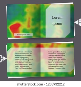 Colored heat map for temperature. Brochure template. Eps10 Vector illustration