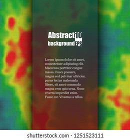Colored heat map for temperature. Brochure template. Eps10 Vector illustration