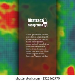 Colored heat map for temperature. Brochure template. Eps10 Vector illustration