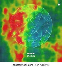 Colored heat map for temperature. Eps10 Vector illustration