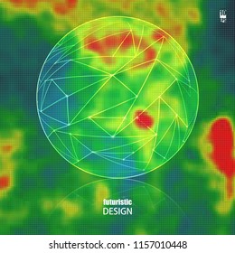 Colored heat map for temperature. Eps10 Vector illustration