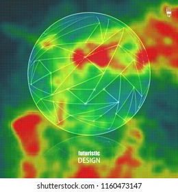Colored heat map for temperature. Eps10 Vector illustration