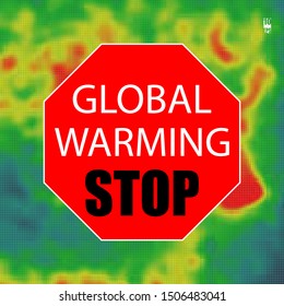 Colored heat map for temperature. Eps10 Vector illustration