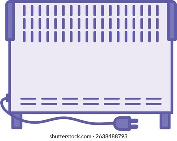 Colored Heater Icon. Vector Illustration. Room Heating Device. Battery, Convector. Home Appliances Concept
