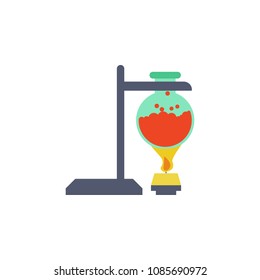 colored heating of chemical fluid icon. Element of science and laboratory for mobile concept and web apps. Detailed heating of chemical fluid icon can be used for web and mobile on white background