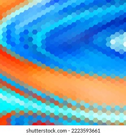 Colored hexagon background. polygonal style. Presentation layout.