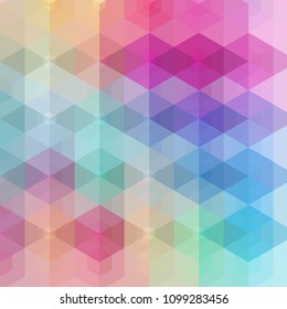 Colored hexahedral abstract vector background. banner, booklet, poster. Polygonal stil.Mket advertising, template for registration