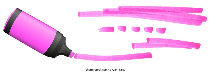 colored highlighter with different drawn markings for business use