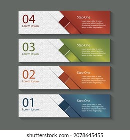 colored horizontal banners template inforgraphic diagram