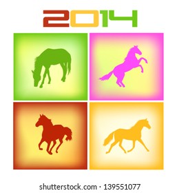 colored horses 2014