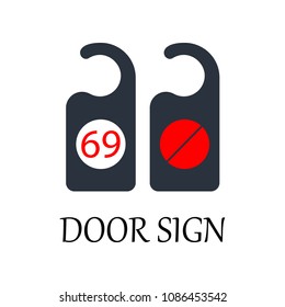 colored hotel door sign icon. Element of web icon for mobile concept and web apps. Detailed colored hotel door sign icon can be used for web and mobile. Premium icon on white background