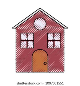 colored house  vector illustration
