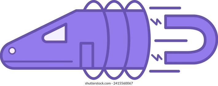 Colored Hyperloop Icon. Intended Type of Transportation. Concept of Future Technologies. Vector illustration