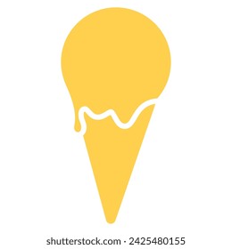Colored ice cream cone icon Vector illustration