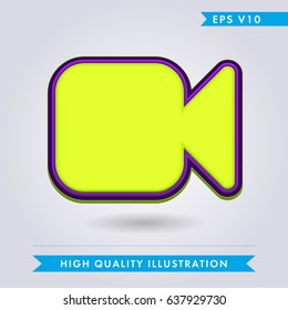 Colored icon or button of camera,camcorder
