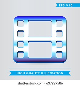Colored icon or button of cinematography,film.