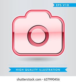 Colored icon or button of photocamera,camera