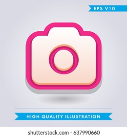 Colored icon or button of photocamera,camera
