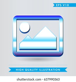 Colored icon or button of picture,photo