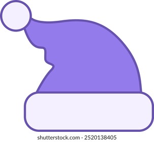 Sombrero de Navidades de iconos de colores. Icono de Vector. Sombrero de Santa. Concepto de Festiva