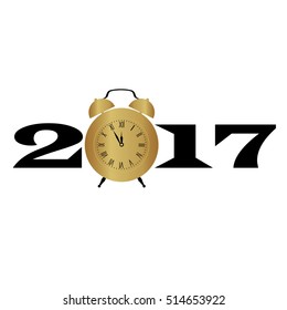 colored icon  with clock on a white background. Pattern for decoration or design. Vector illustration