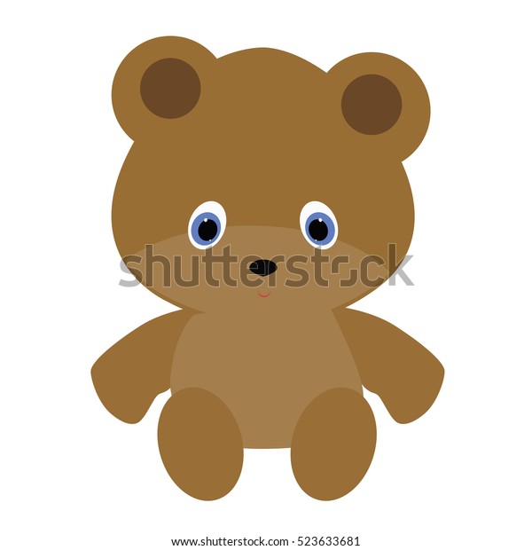 Download Colored Icon Cute Baby Teddy Bear Stock Vector (Royalty Free) 523633681