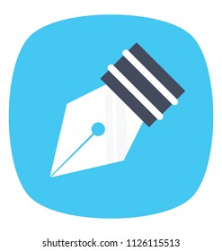 Colored icon design to pen for writing 