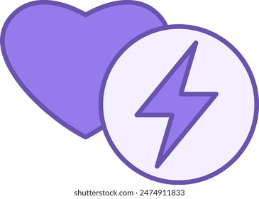 Colored Icon Energetic. Vector Icon. Emotions, Mental Health. Mood Concept
