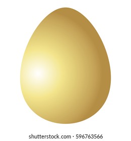 colored icon Golden egg. the template for the Easter holiday. vector illustration on white background