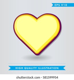 Colored icon of heart symbol 