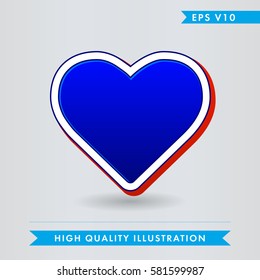 Colored icon of heart symbol 