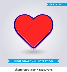 Colored icon of heart symbol 