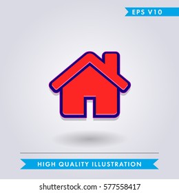 Colored icon of house icon