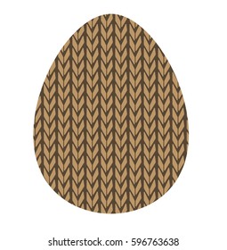 colored icon knitted egg. the template for the Easter holiday. vector illustration on white background
