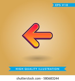 Colored icon of left arrow