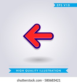 Colored icon of left arrow