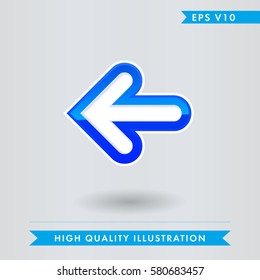 Colored icon of left arrow