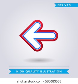 Colored icon of left arrow
