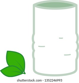 Colored icon Oriental mugs for tea and tea leaves for websites or applications.