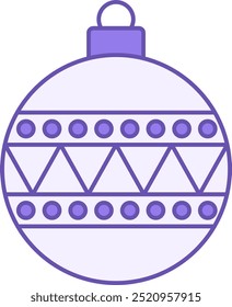 Ornamento de icono de color. Icono de Vector. Juguete hermoso del árbol de navidad, decoración. Festiva y concepto de Navidad