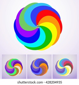 Colored Icon. Pieces Shape. vector Illustration EPS10