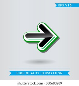 Colored icon of right arrow