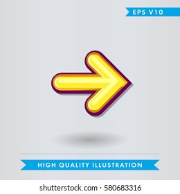 Colored icon of right arrow