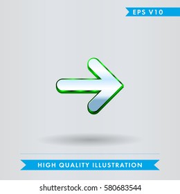 Colored icon of right arrow