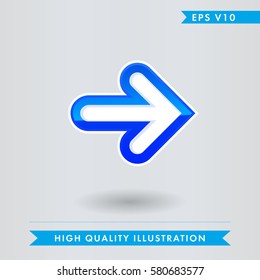 Colored icon of right arrow