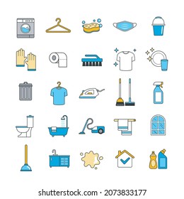 Colored Icon Series Cleaning Icons
