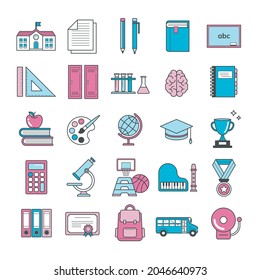 Colored Icon Series Education Icons